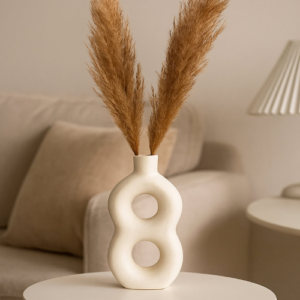 Ceramic Double Ring Flower Vase