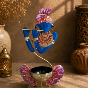 Krishna with Flute blue